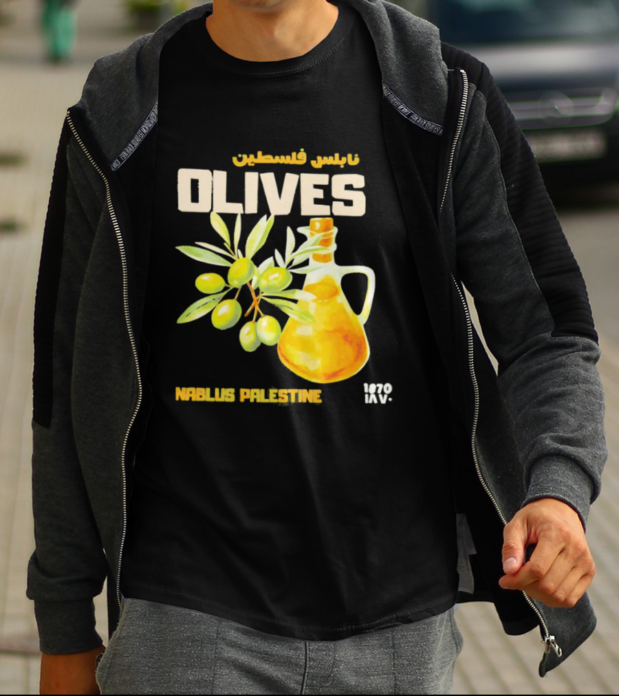 Nablus Palestine Olives 1870 Vintage Olive Oil Heritage T-Shirt