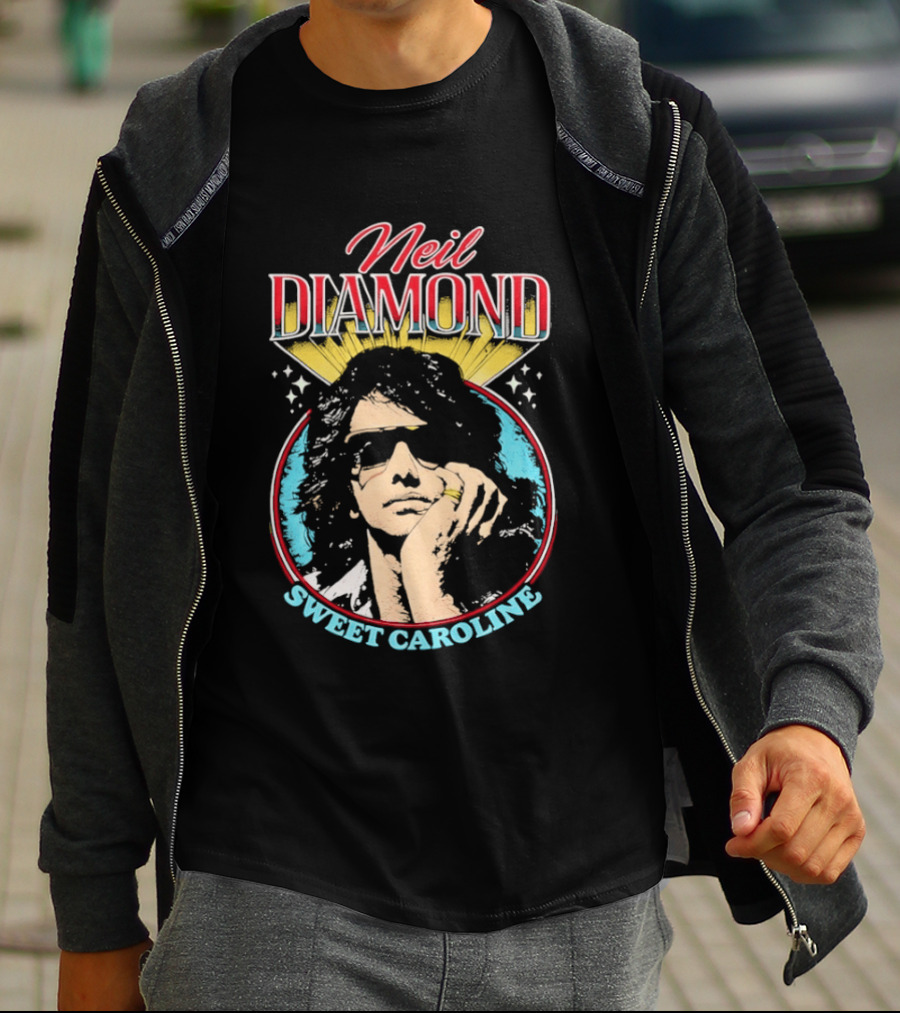 Neil Diamond Sweet Caroline Retro Starburst 70s T-Shirt
