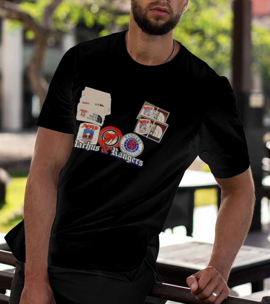 Rangers Football Club Aarhus Gymnastikforening We Hate Antifa T-Shirt