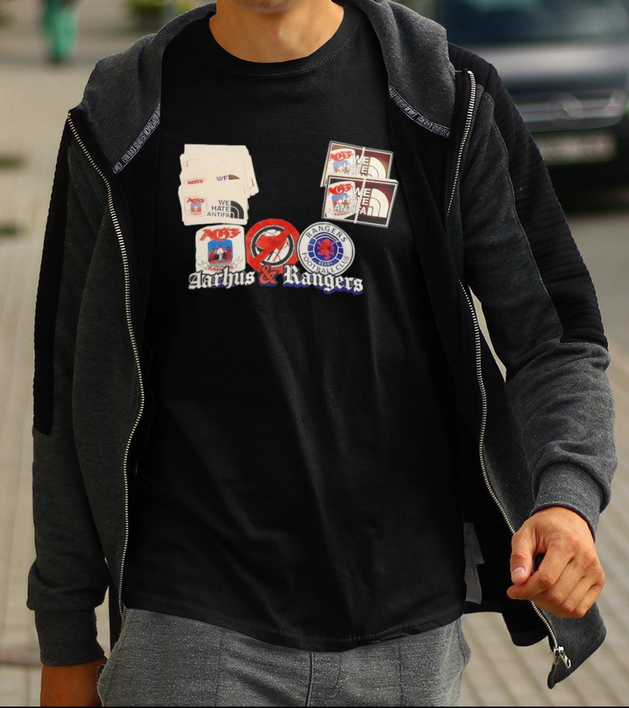 Rangers Football Club Aarhus Gymnastikforening We Hate Antifa T-Shirt