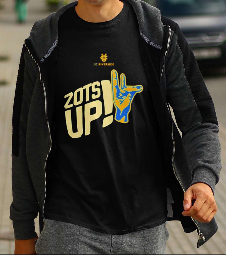 UC Riverside Zot Hand Sign Zots Up T-Shirt