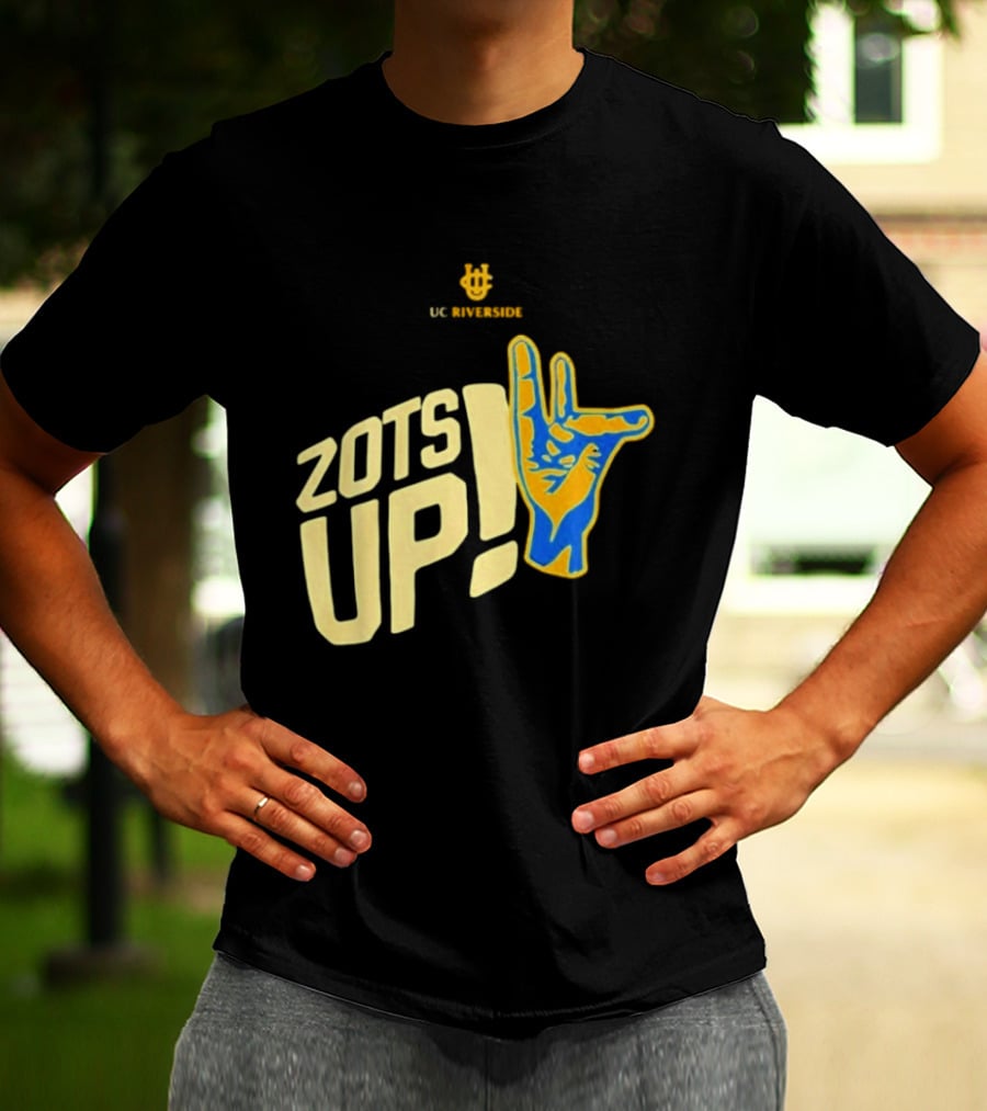 UC Riverside Zot Hand Sign Zots Up T-Shirt