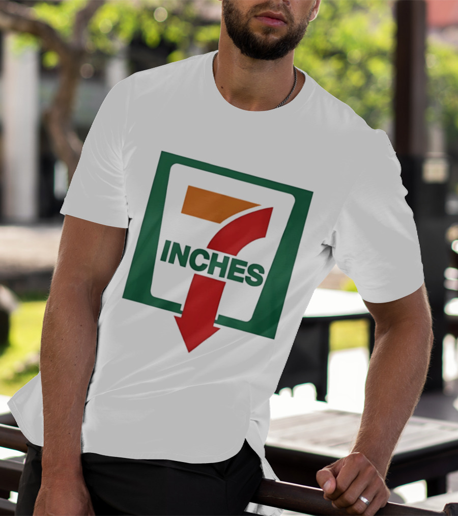 7 Inches Down Arrow Logo In Green And Red T-Shirt