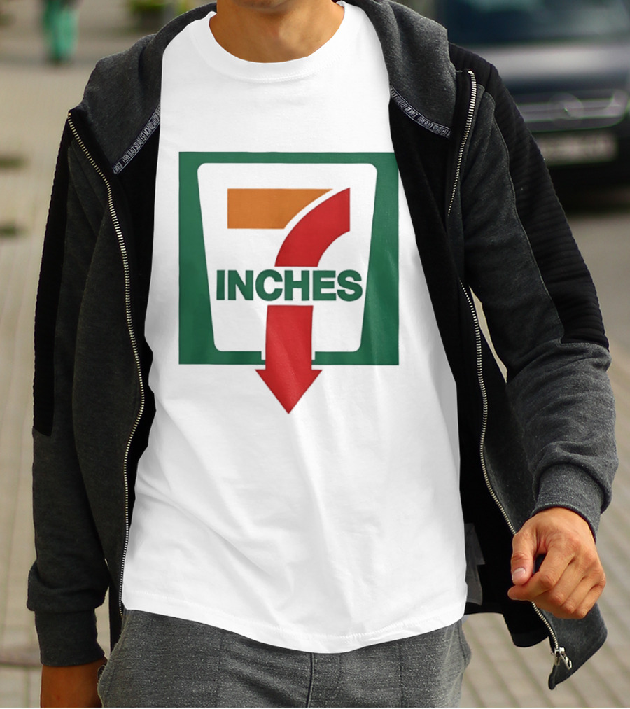 7 Inches Down Arrow Logo In Green And Red T-Shirt