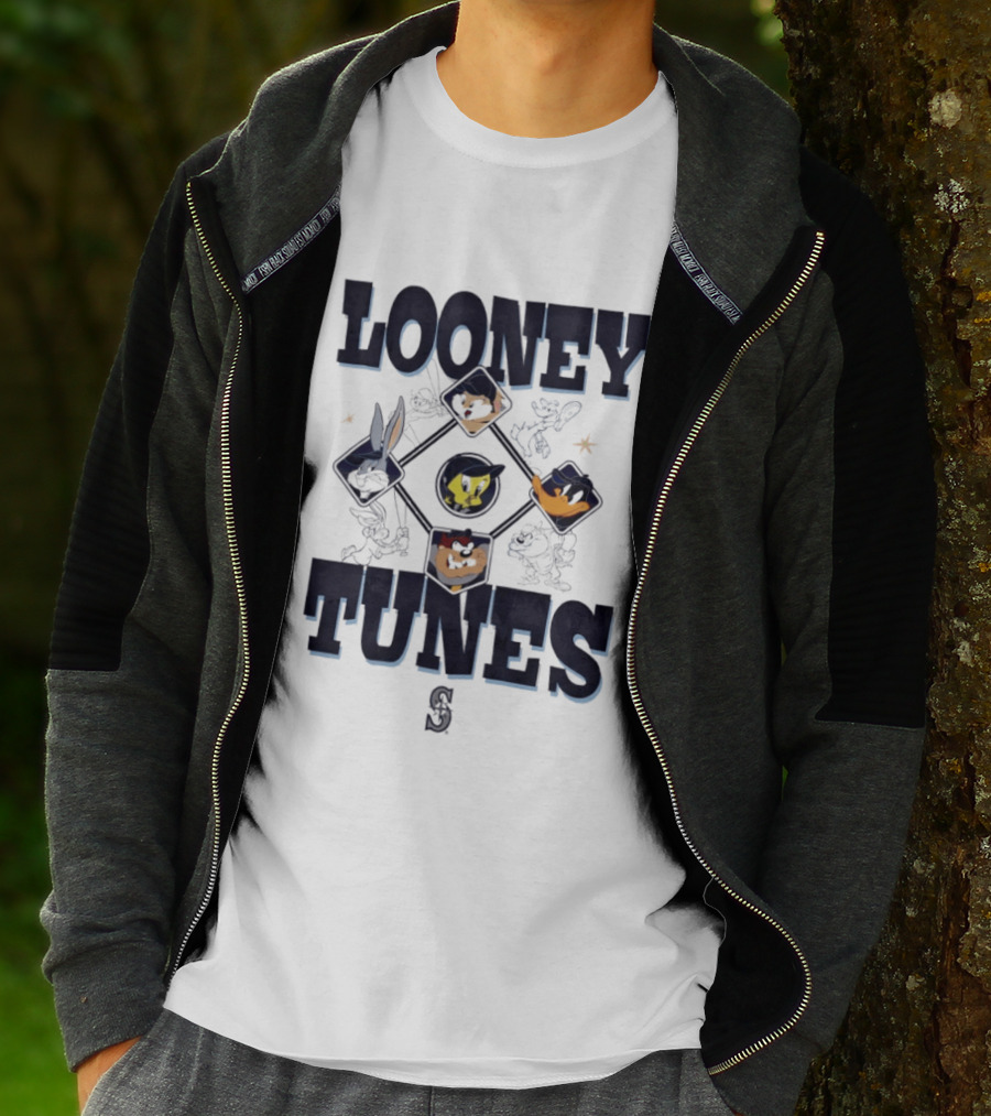Seattle Mariners Looney Tunes Characters Collaboration T-Shirt