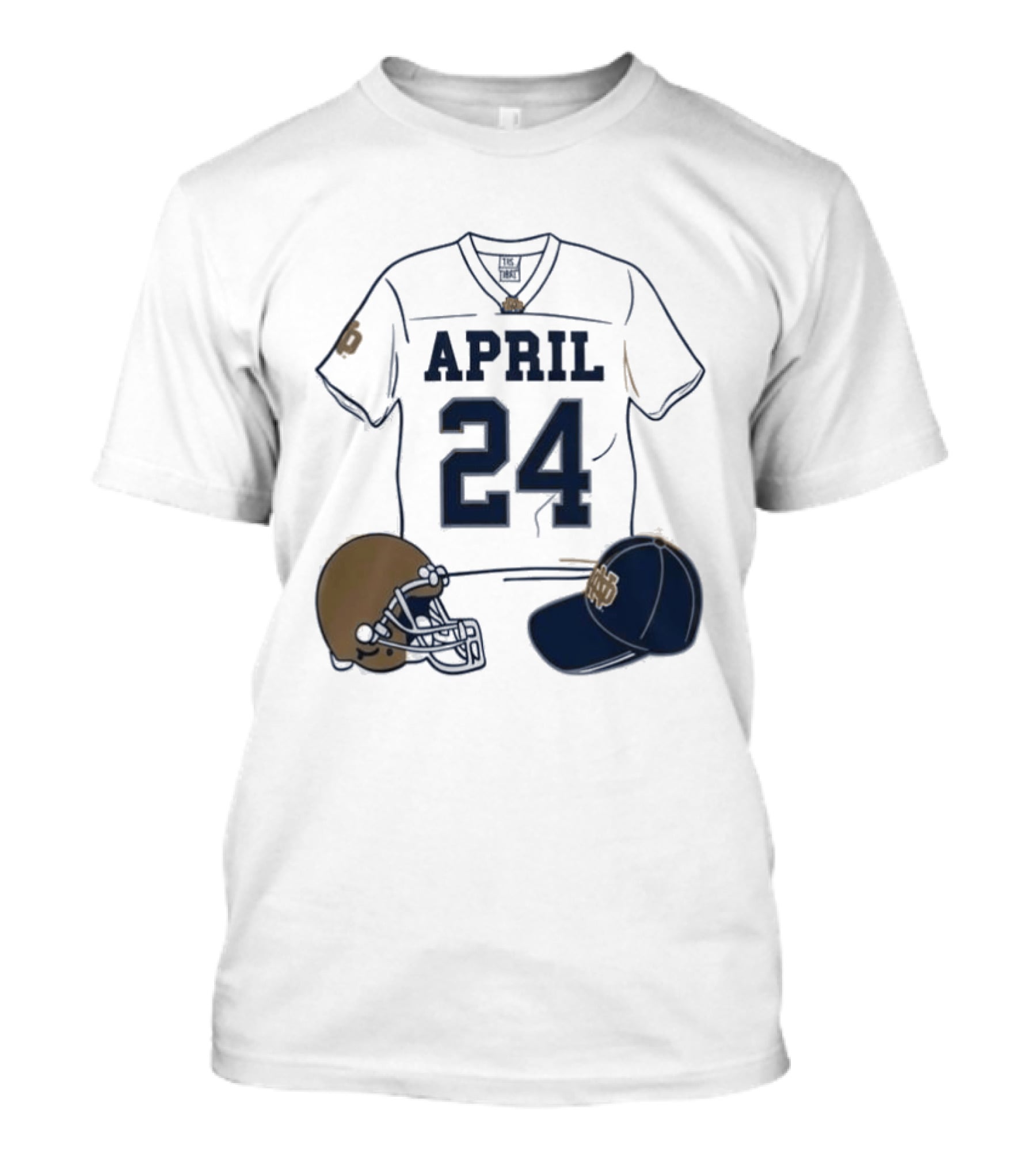 Notre Dame April 24 Football Jersey 2026 T-Shirt