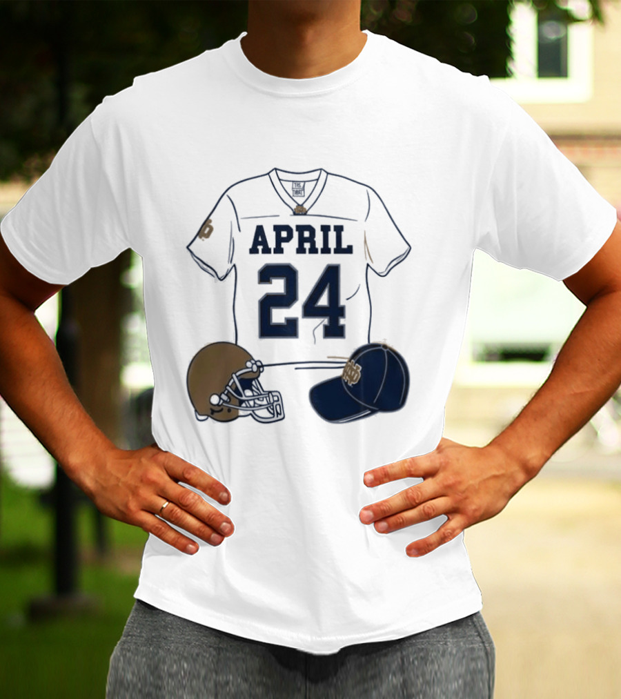 Notre Dame April 24 Football Jersey 2026 T-Shirt