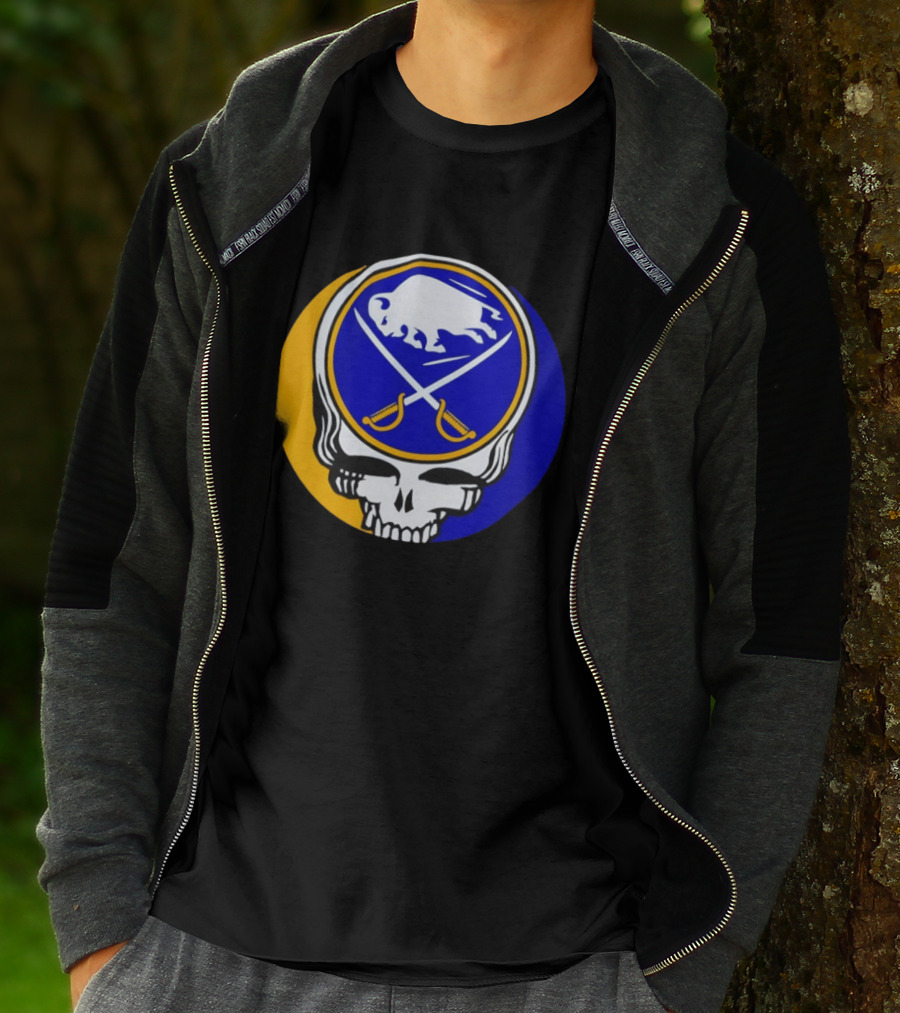 Buffalo Sabres Grateful Dead Steal Your Face Hockey 2026 Collaboration T-Shirt