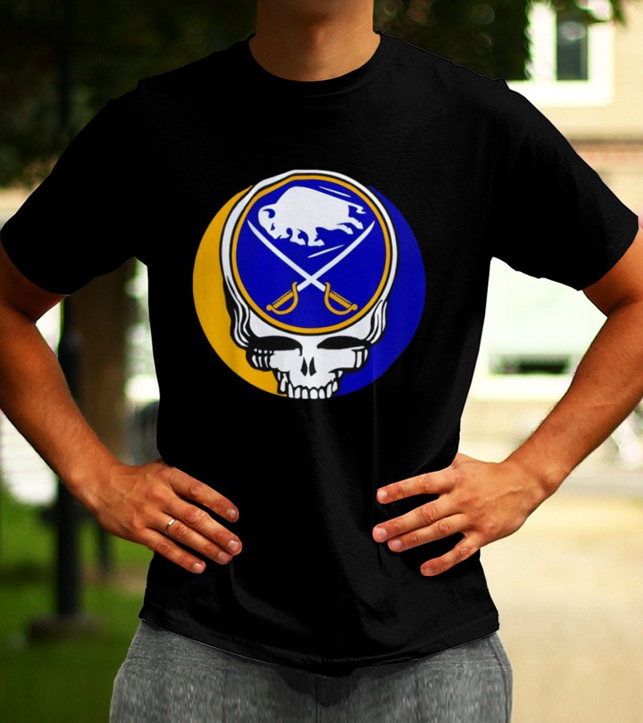 Buffalo Sabres Grateful Dead Steal Your Face Hockey 2026 Collaboration T-Shirt