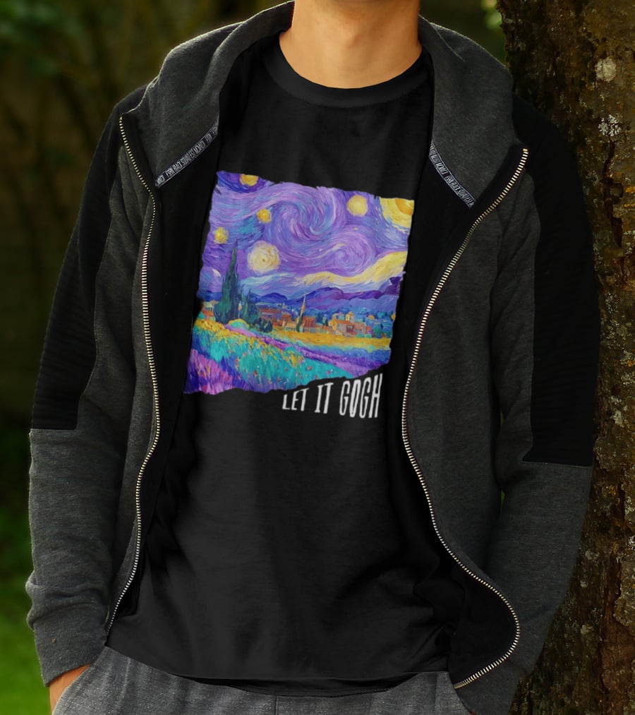 Let It Gogh Starry Night Van Gogh T-Shirt