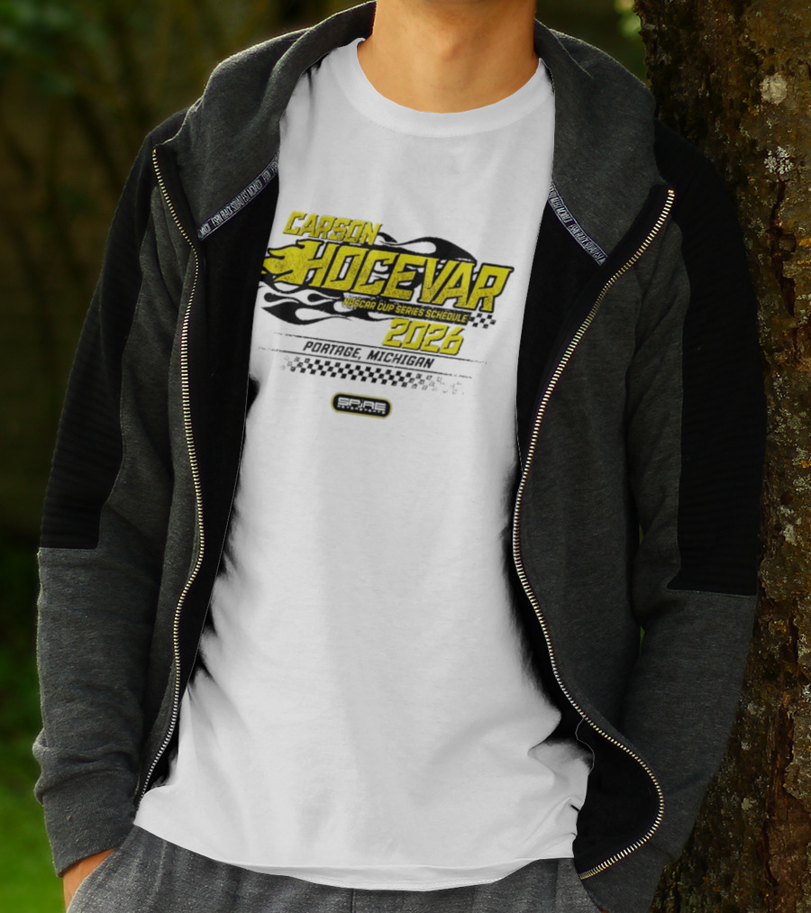 Carson Hocevar Nascar Cup Series Schedule 2026 Portage Michigan Racing 77 T-Shirt