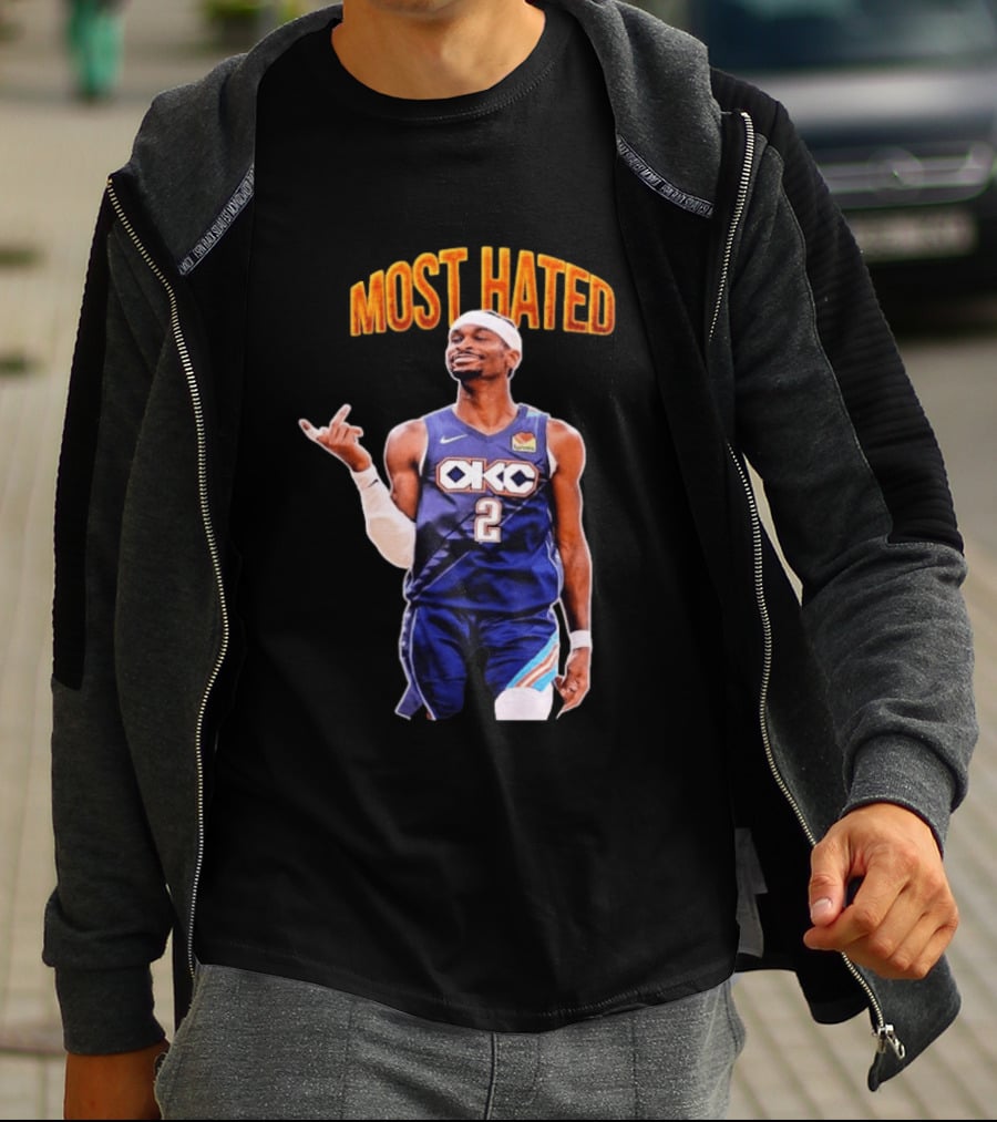 Shai Gilgeous Alexander OKC 2 NBA Basketball "MOST HATED T-Shirt
