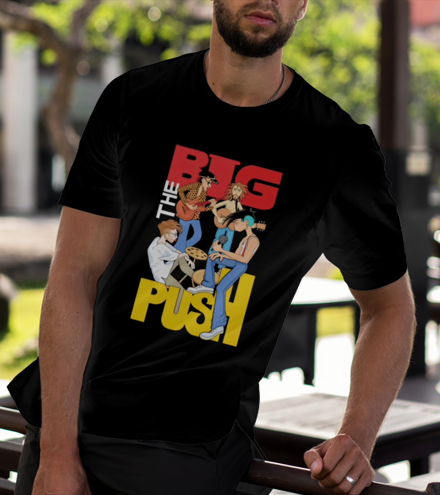 The Big Push Band Colorful Animation With Musical Instruments T-Shirt