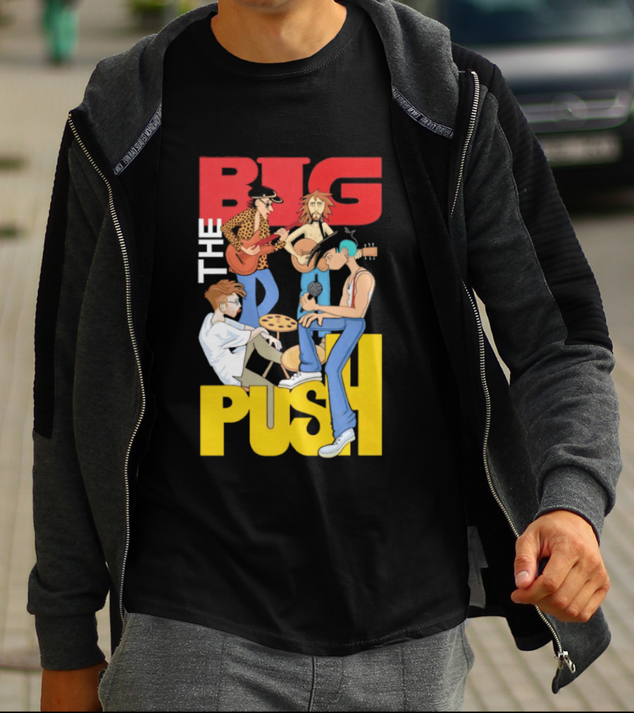 The Big Push Band Colorful Animation With Musical Instruments T-Shirt