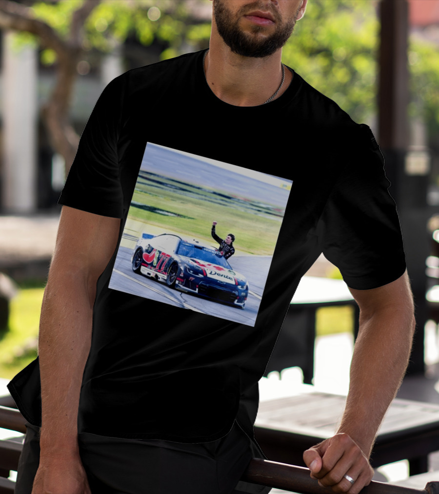 Carson Hocevar First Win Nascar Cup Series 2026 Talladega Number 77 Car Victory Celebrating Dente T-Shirt