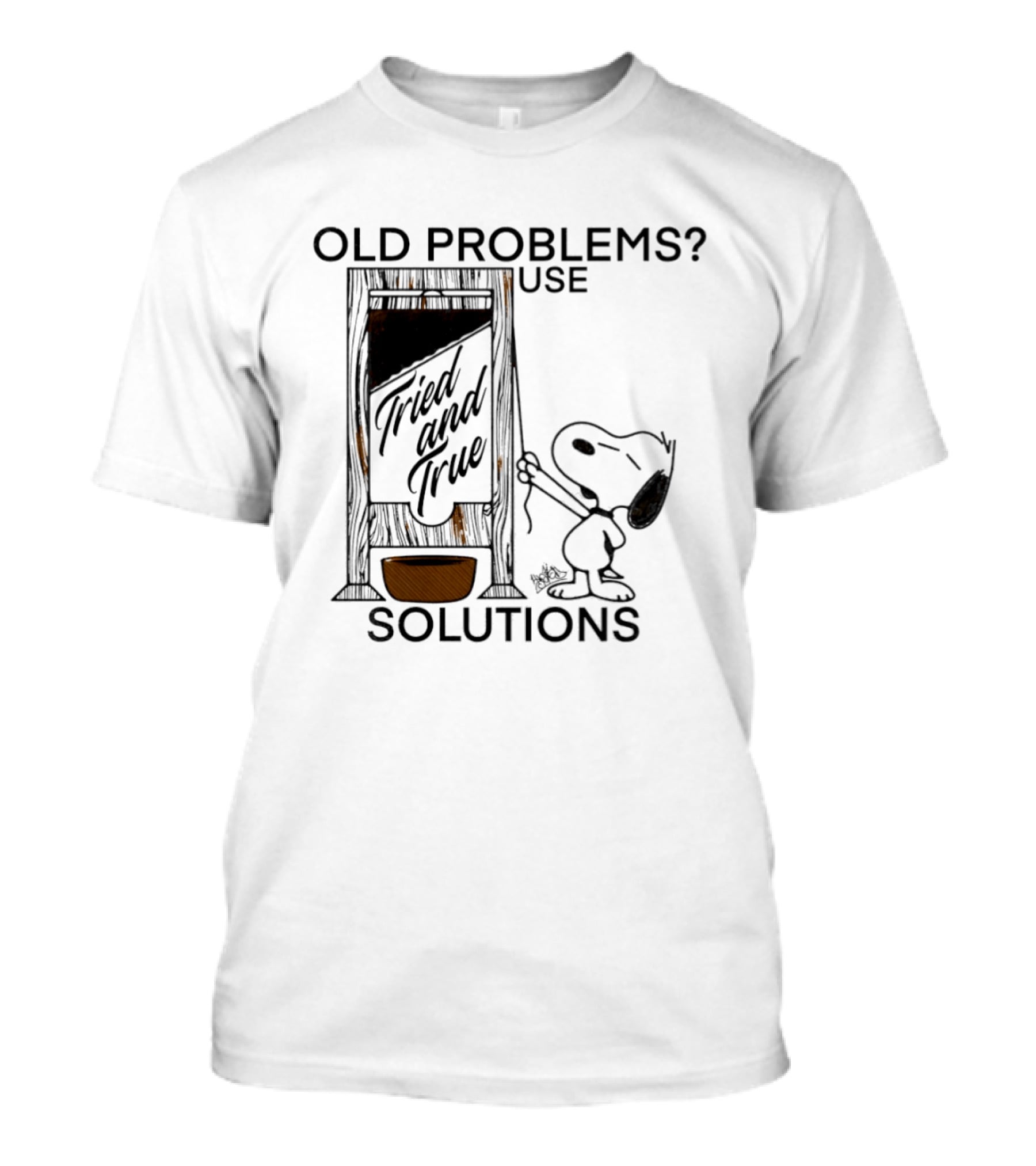 Snoopy Old Problems Use Tried And True Solutions T-Shirt