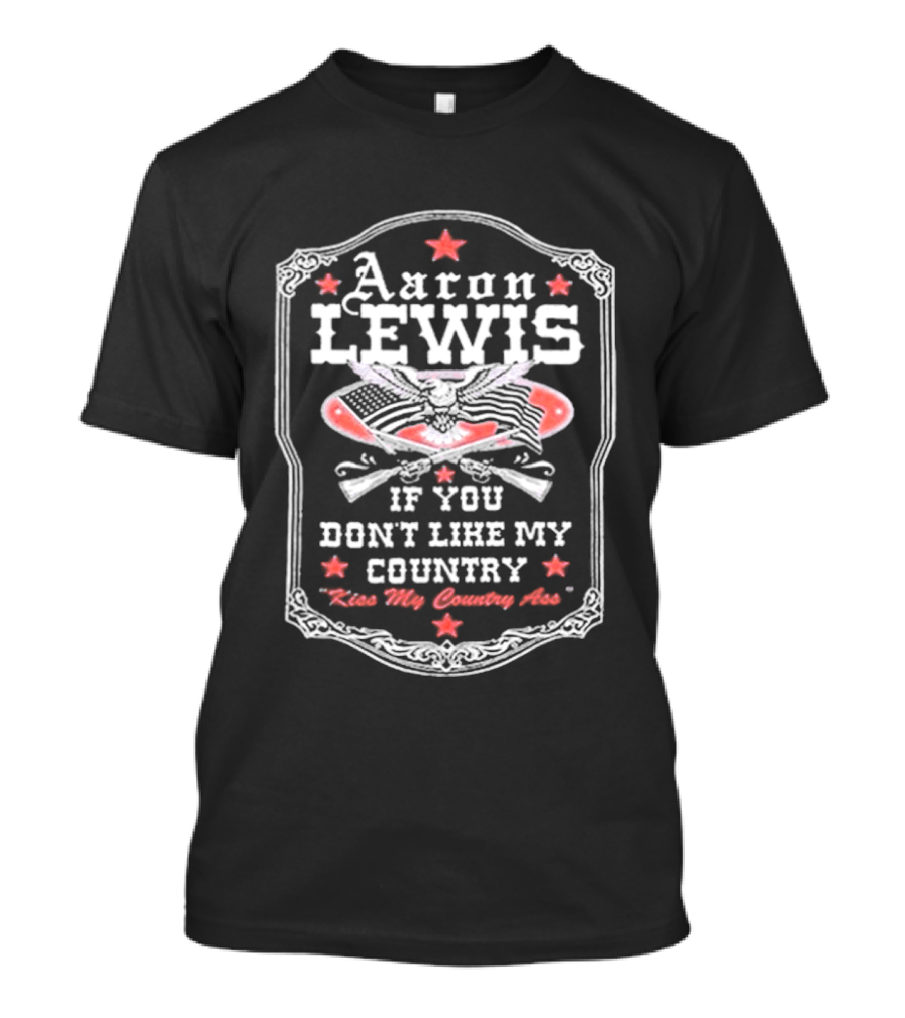 Aaron Lewis If You Don't Like My Country Leave Guitar Wings T-Shirt