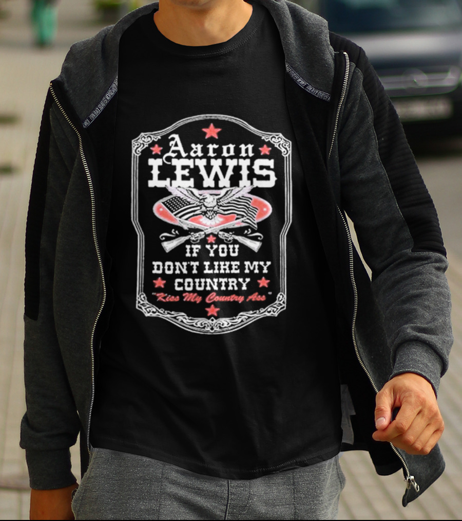 Aaron Lewis If You Don't Like My Country Leave Guitar Wings T-Shirt