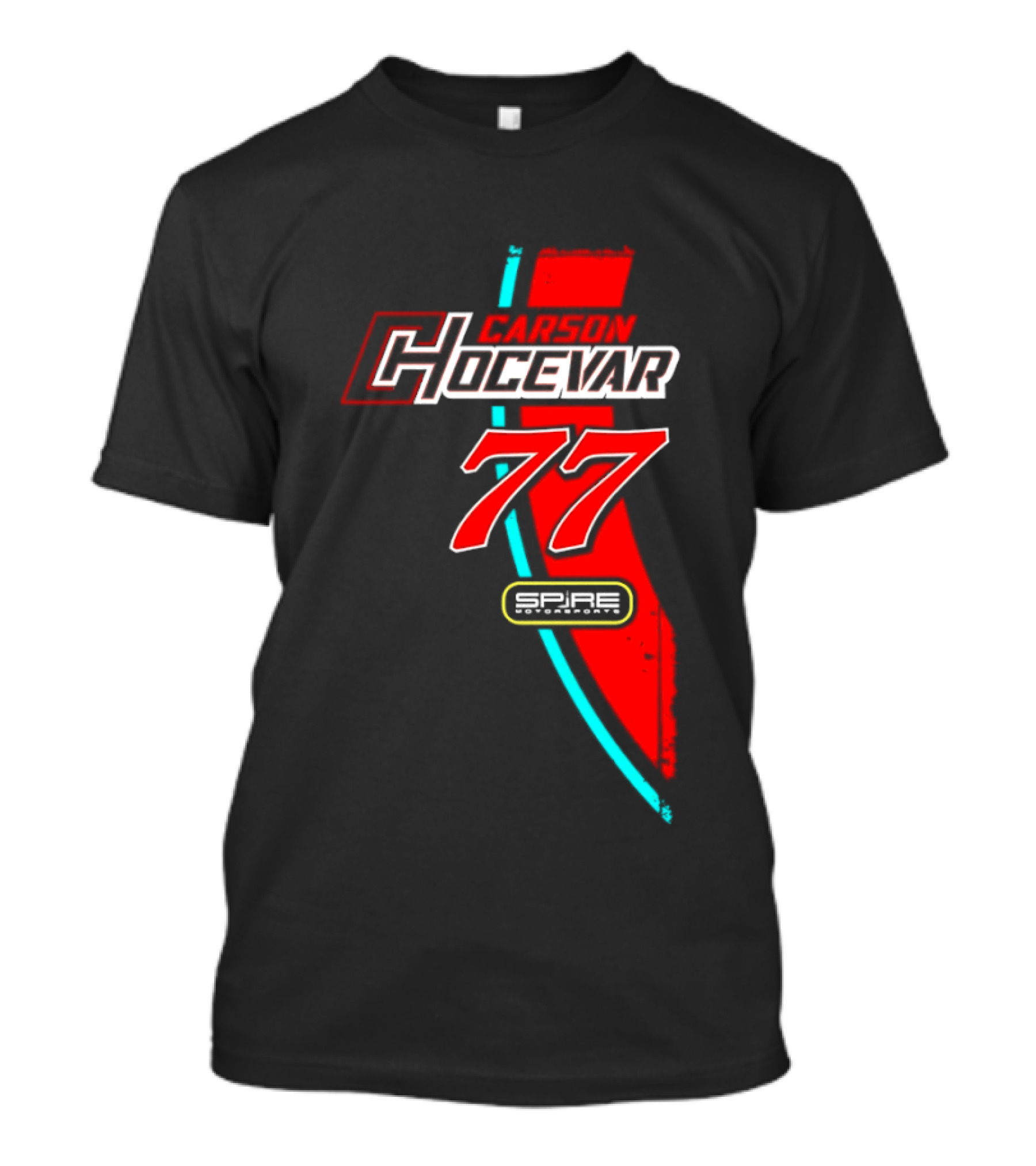 Carson Hocevar 77 Red Blue Spire Motorsports Nascar 2026 T-Shirt