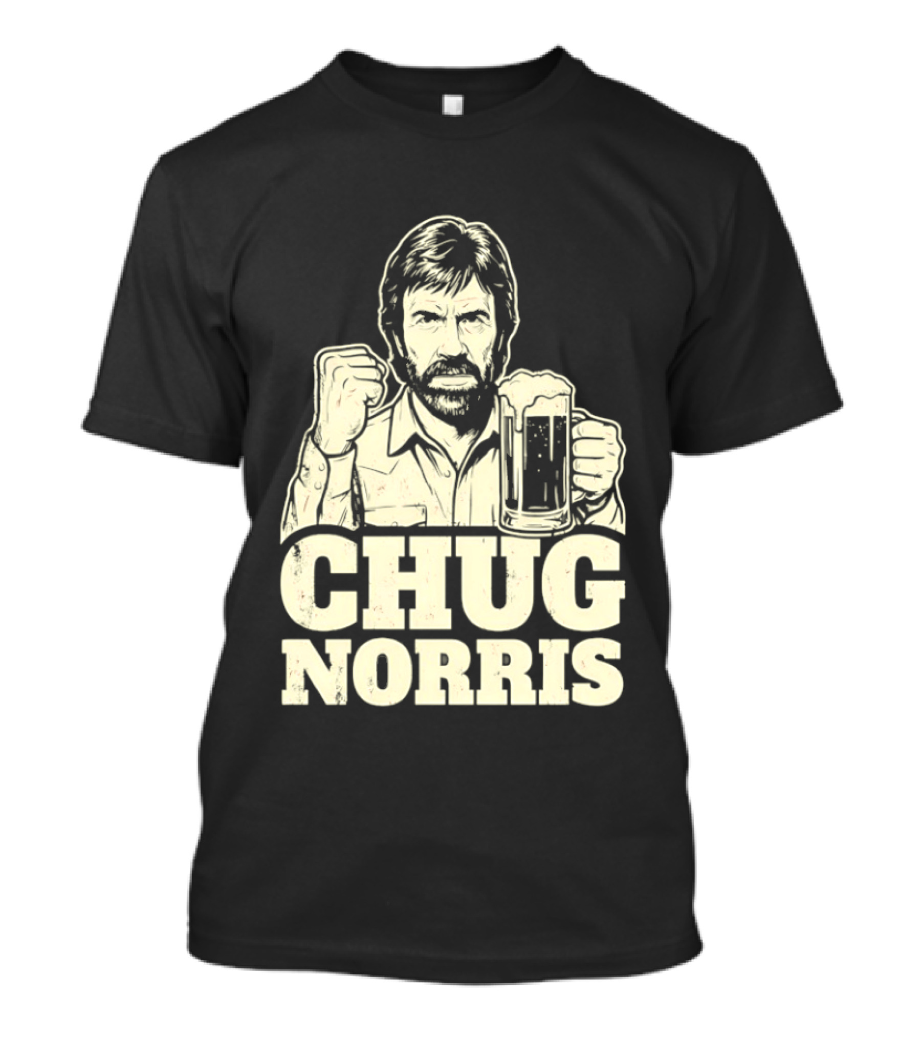 Chug Norris Beer Funny Drinking Joke T-Shirt