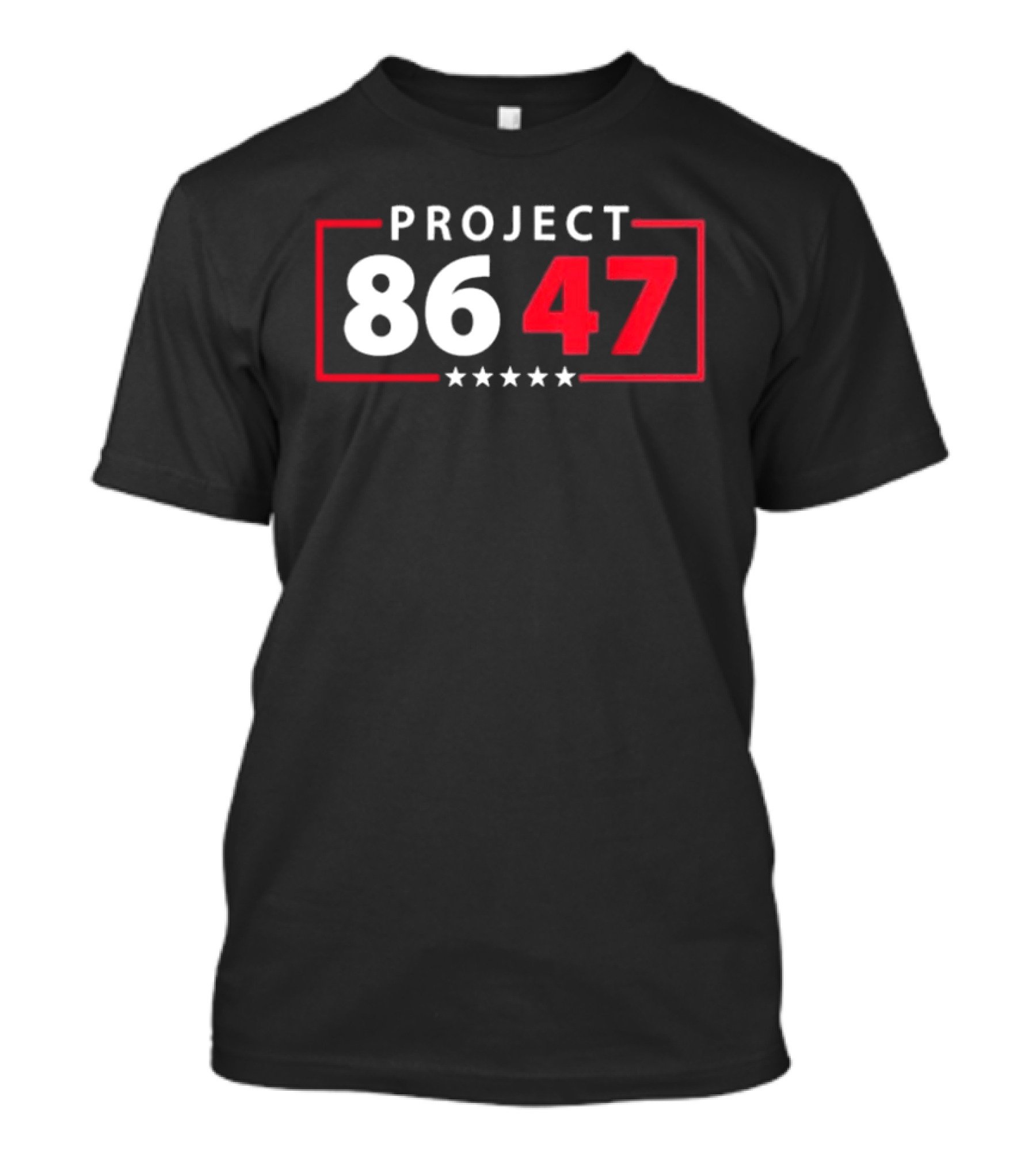 Project 8647 White Red Stars T-Shirt