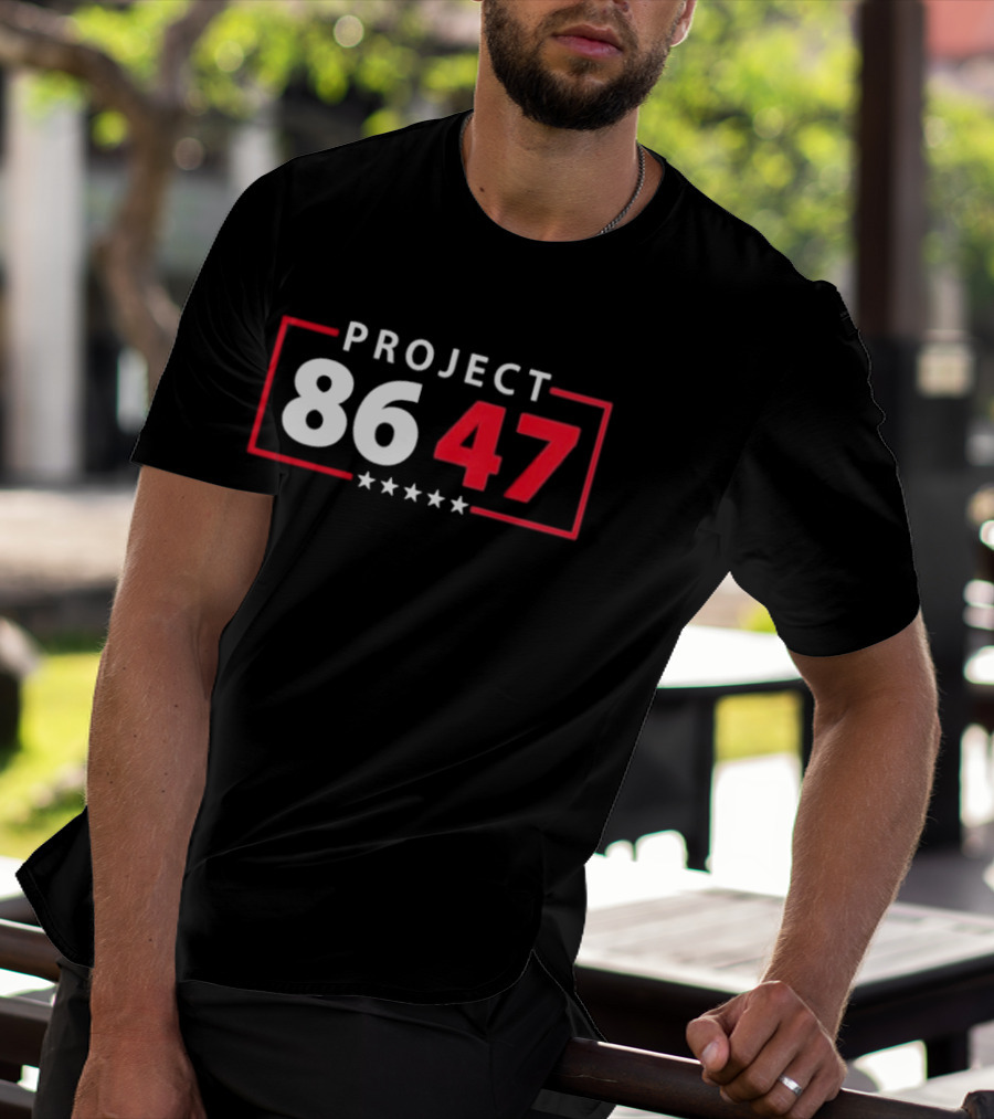Project 8647 White Red Stars T-Shirt