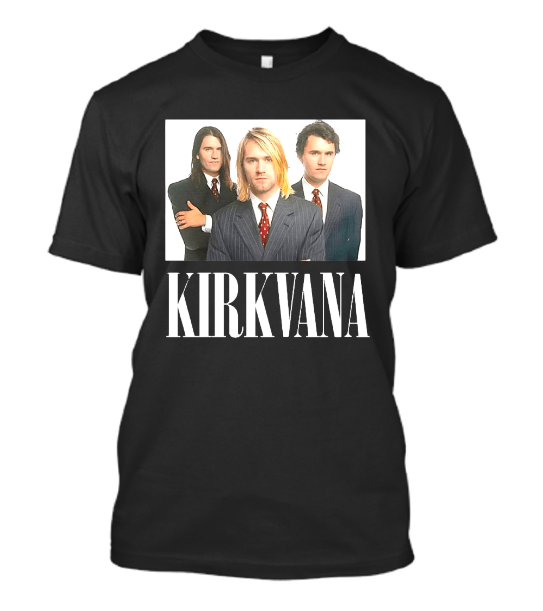 Kirkvana Nirvana Album Covers Suits Band Members T-Shirt