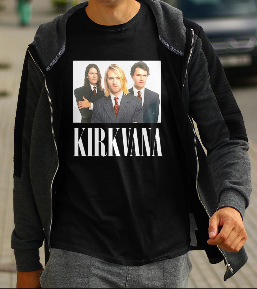 Kirkvana Nirvana Album Covers Suits Band Members T-Shirt