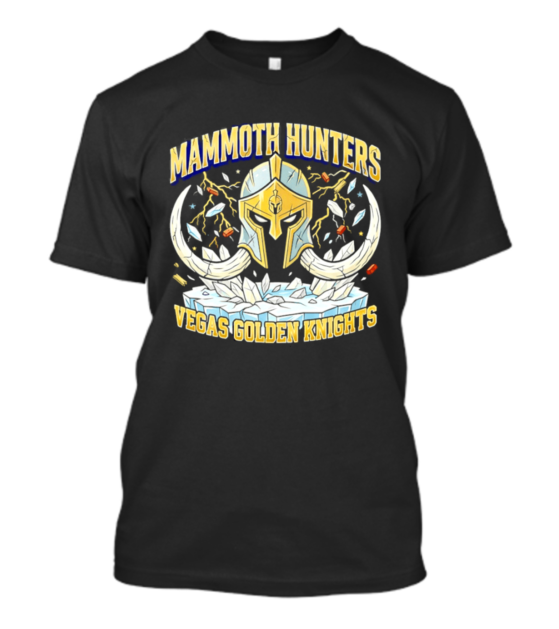 Mammoth Hunters Vegas Golden Knights Ice Hockey Helmet Ice T-Shirt