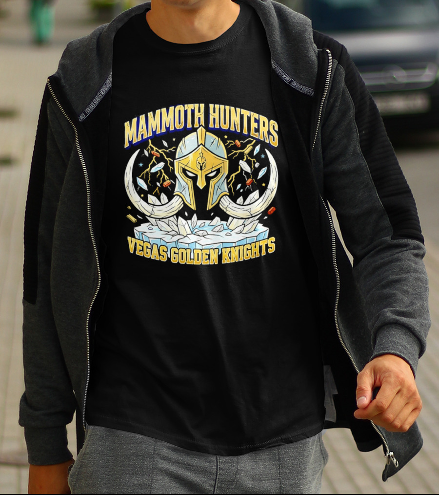 Mammoth Hunters Vegas Golden Knights Ice Hockey Helmet Ice T-Shirt