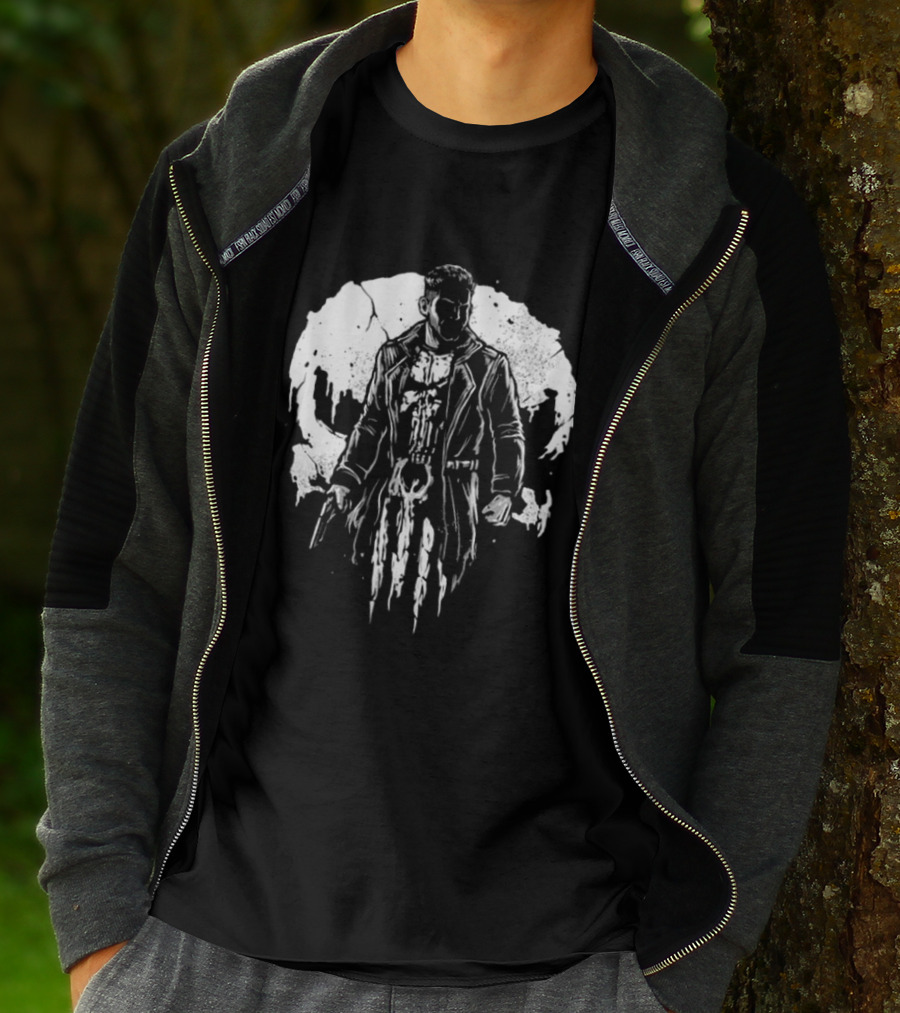 Frank Castle Aka Punisher He Who Punishes Iconic Vigilante Symbol Merchandise T-Shirt