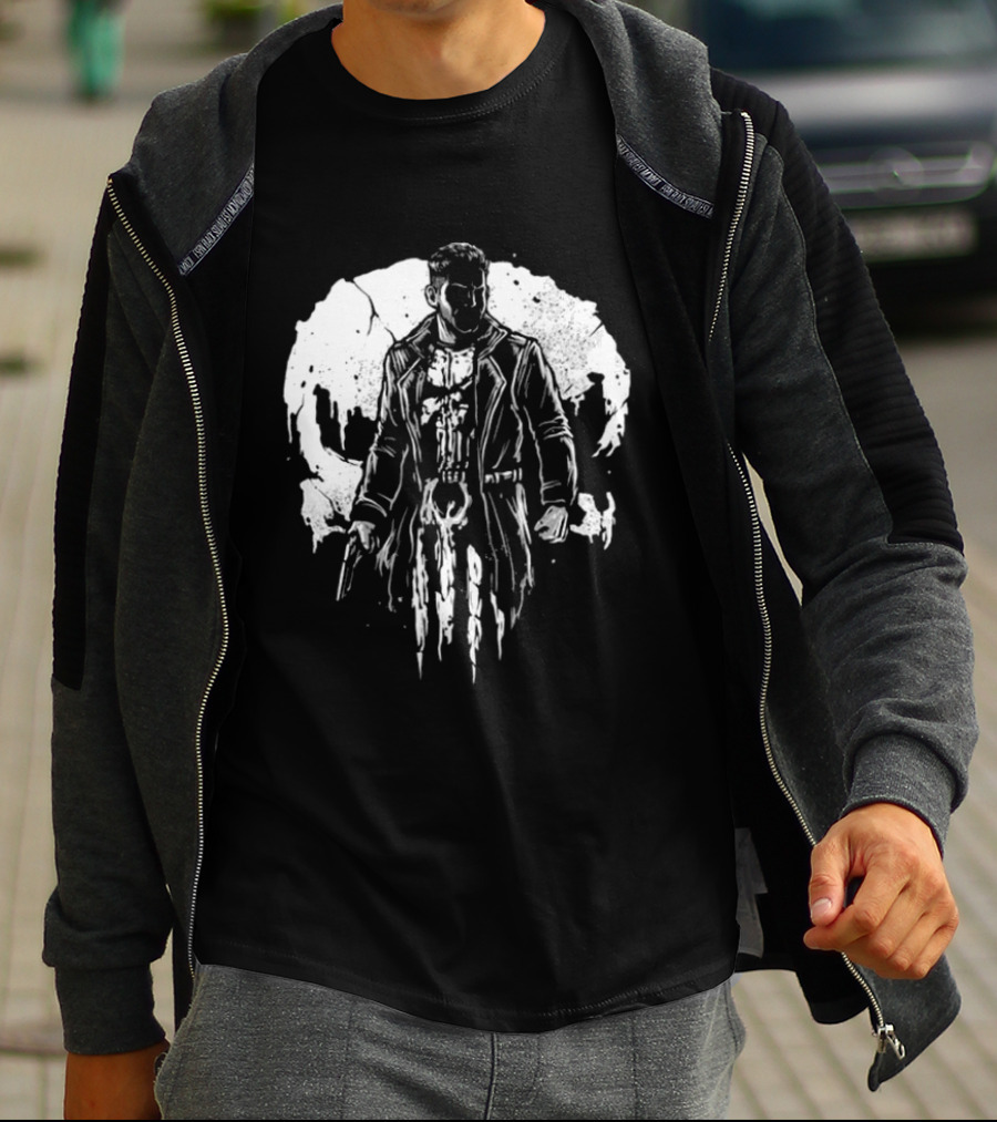 Frank Castle Aka Punisher He Who Punishes Iconic Vigilante Symbol Merchandise T-Shirt