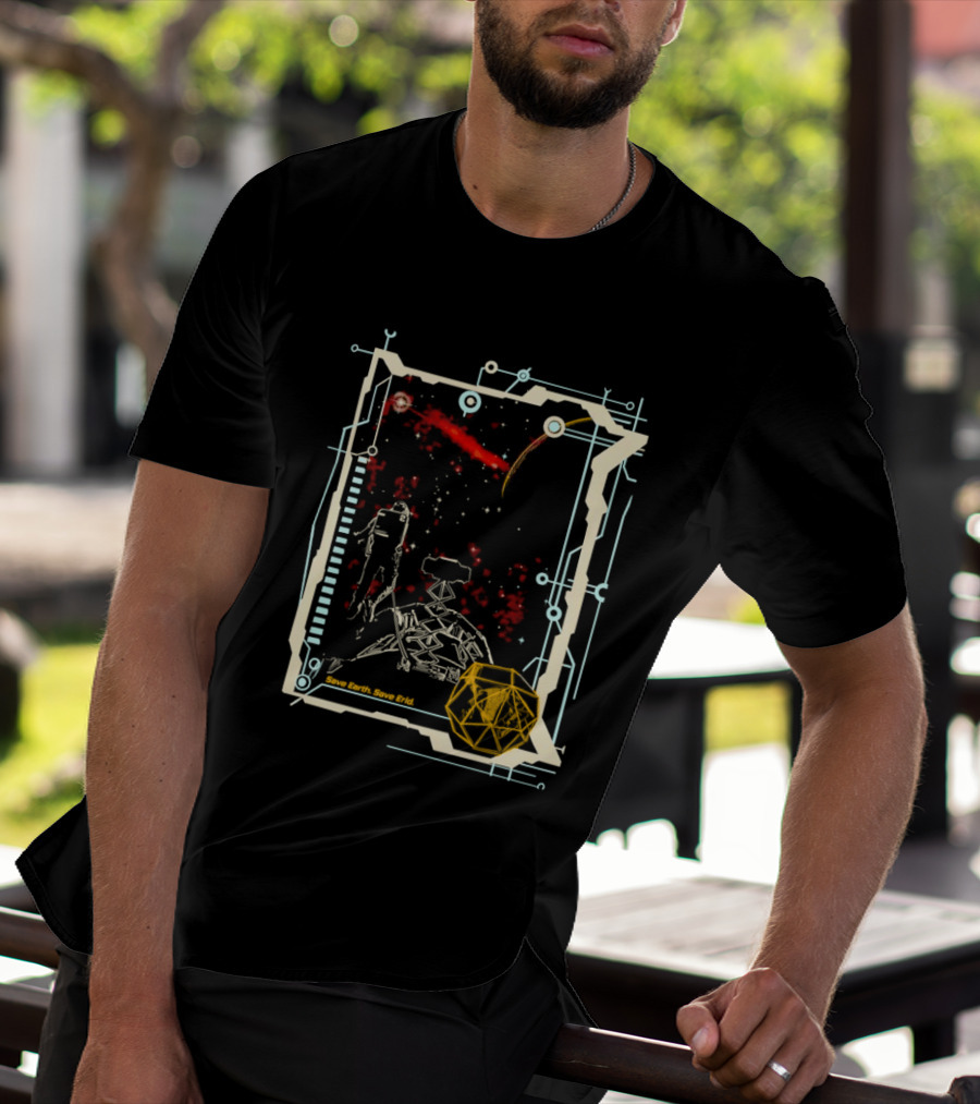 Project Hail Mary Rocky Grace Save Earth Save Erid Retro Sci Fi Circuitry T-Shirt