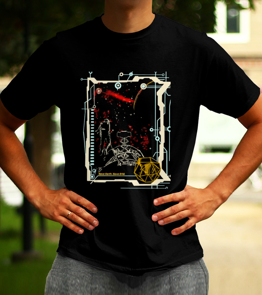 Project Hail Mary Rocky Grace Save Earth Save Erid Retro Sci Fi Circuitry T-Shirt