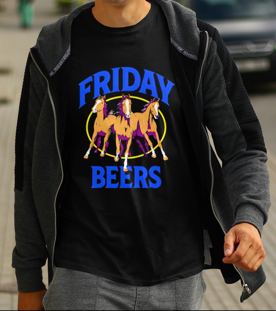 Friday Beers Three Derby Horse Racing Party T-Shirt