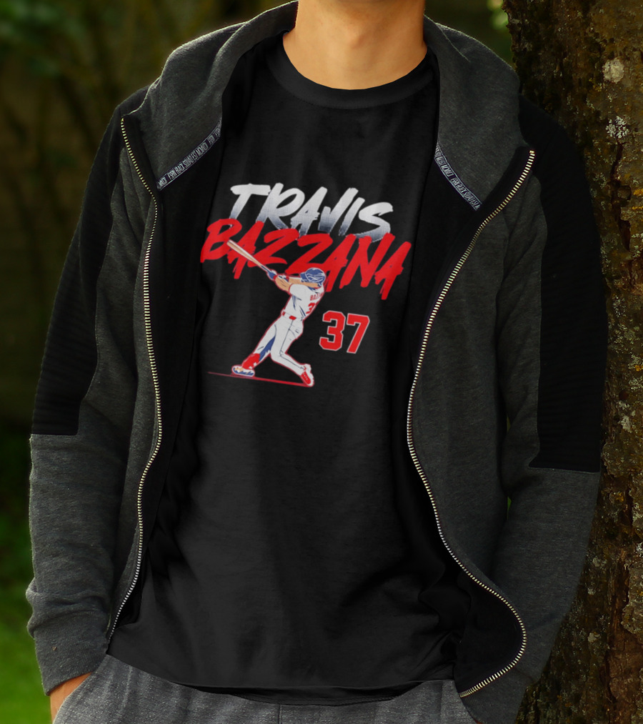 Travis Bazzana 37 Baseball Swing Cleveland Guardians Slugger T-Shirt