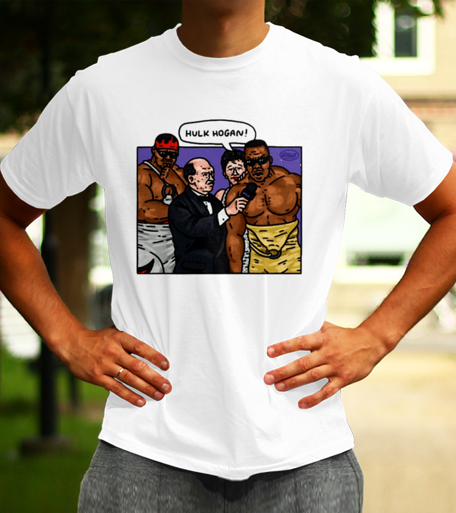 Culture Kings WWE Hulk Hogan Wrestlers Cartoon Interview Scene T-Shirt