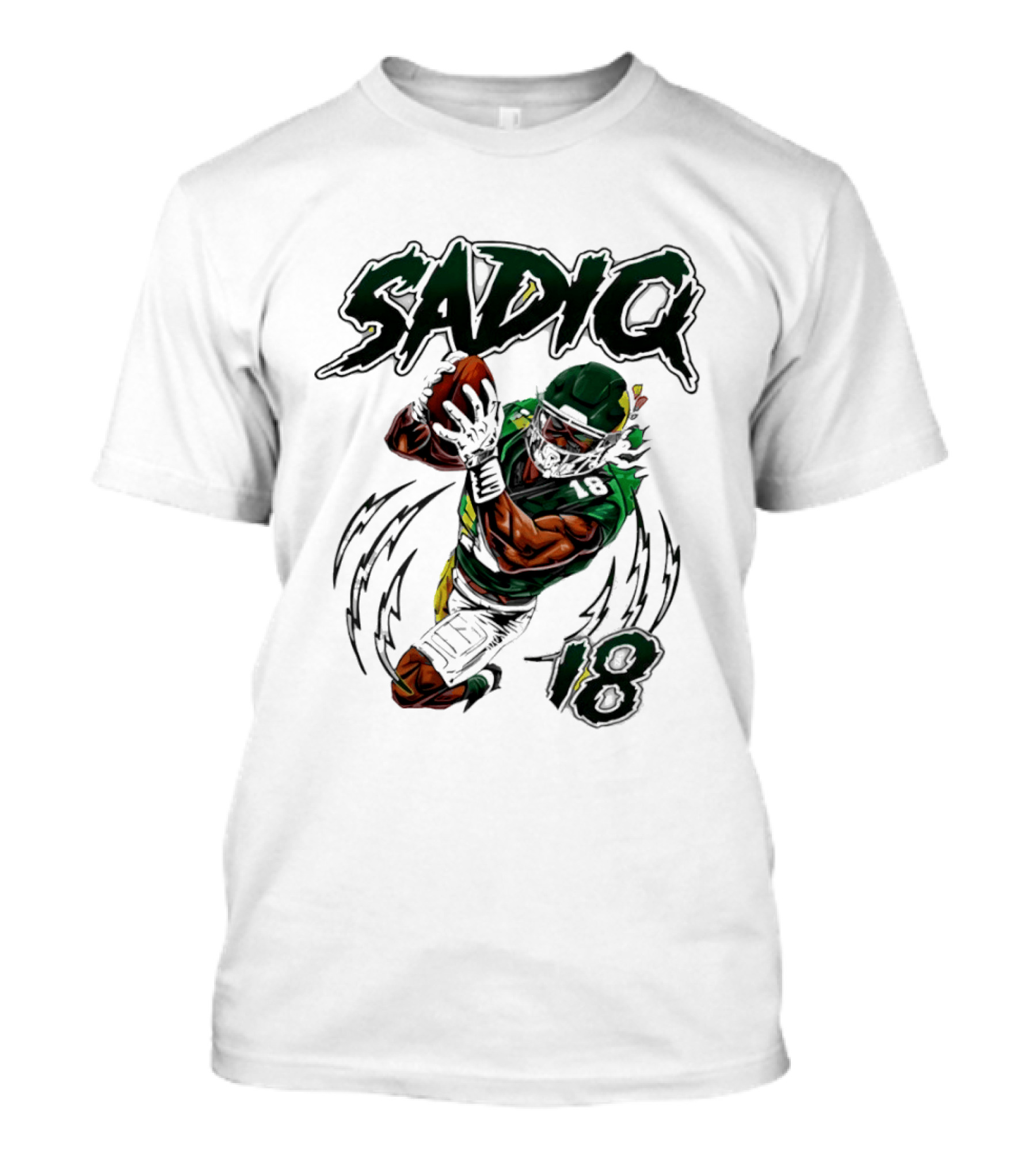 Sadiq 18 New York Jets Hand Drawn Kenyon Football T-Shirt