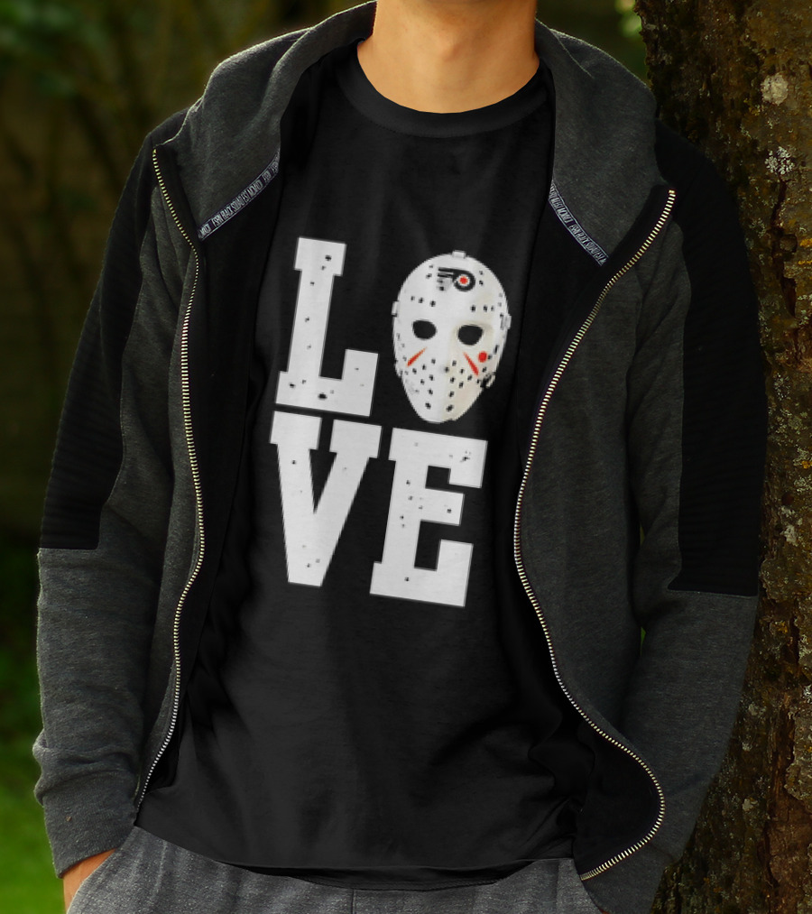 Philadelphia Flyers Love Hockey Goalie Mask T-Shirt