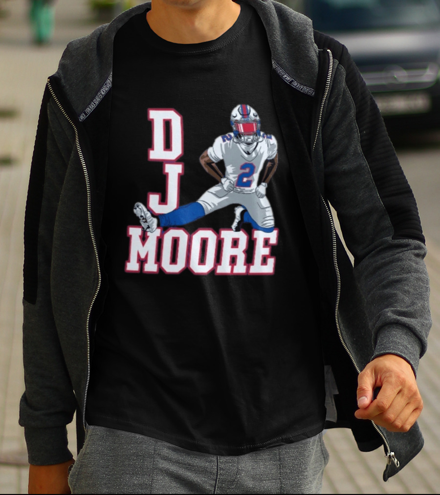 DJ Moore Buffalo Football Jersey Number 2 Athletic Pose T-Shirt