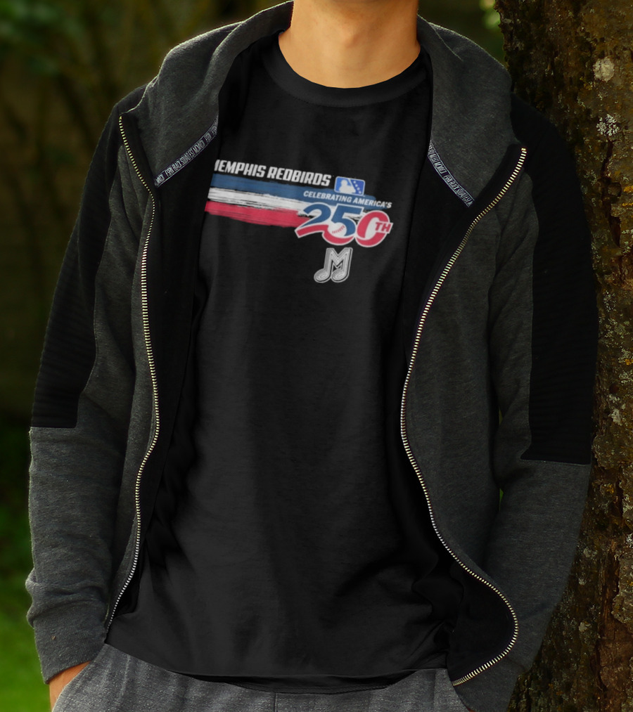 Memphis Redbirds Celebrating America's 250th MILB Music Note T-Shirt
