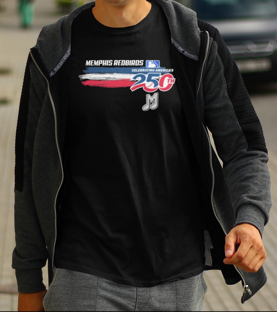 Memphis Redbirds Celebrating America's 250th MILB Music Note T-Shirt