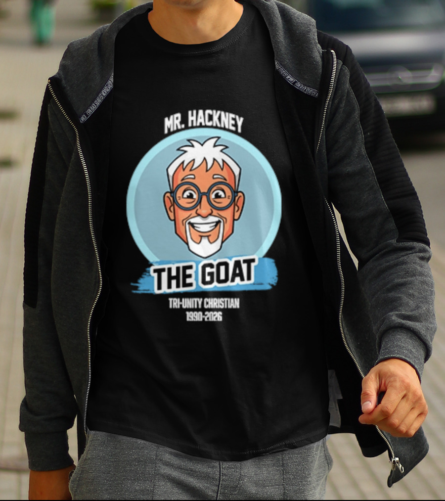Mr. Hackney The Goat Tri Unity Christian 1990 2026 T-Shirt