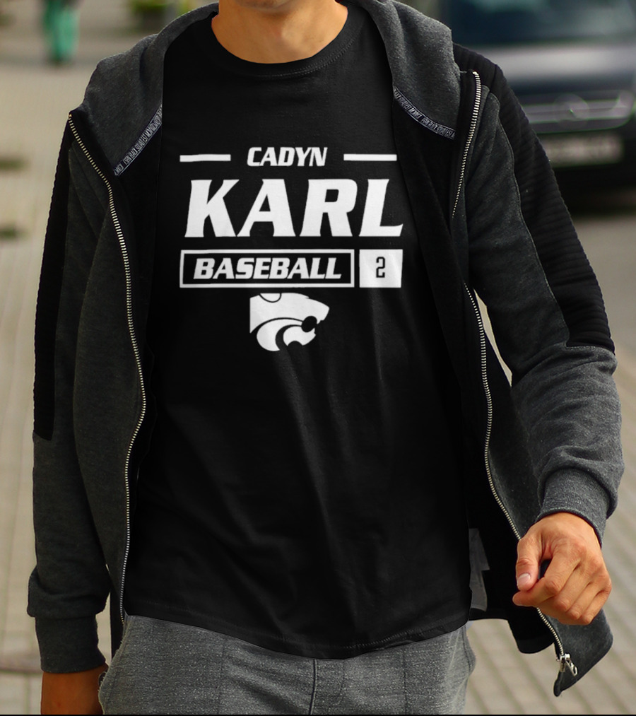 K State Wildcats 2026 Cadyn Karl Baseball 2 T-Shirt