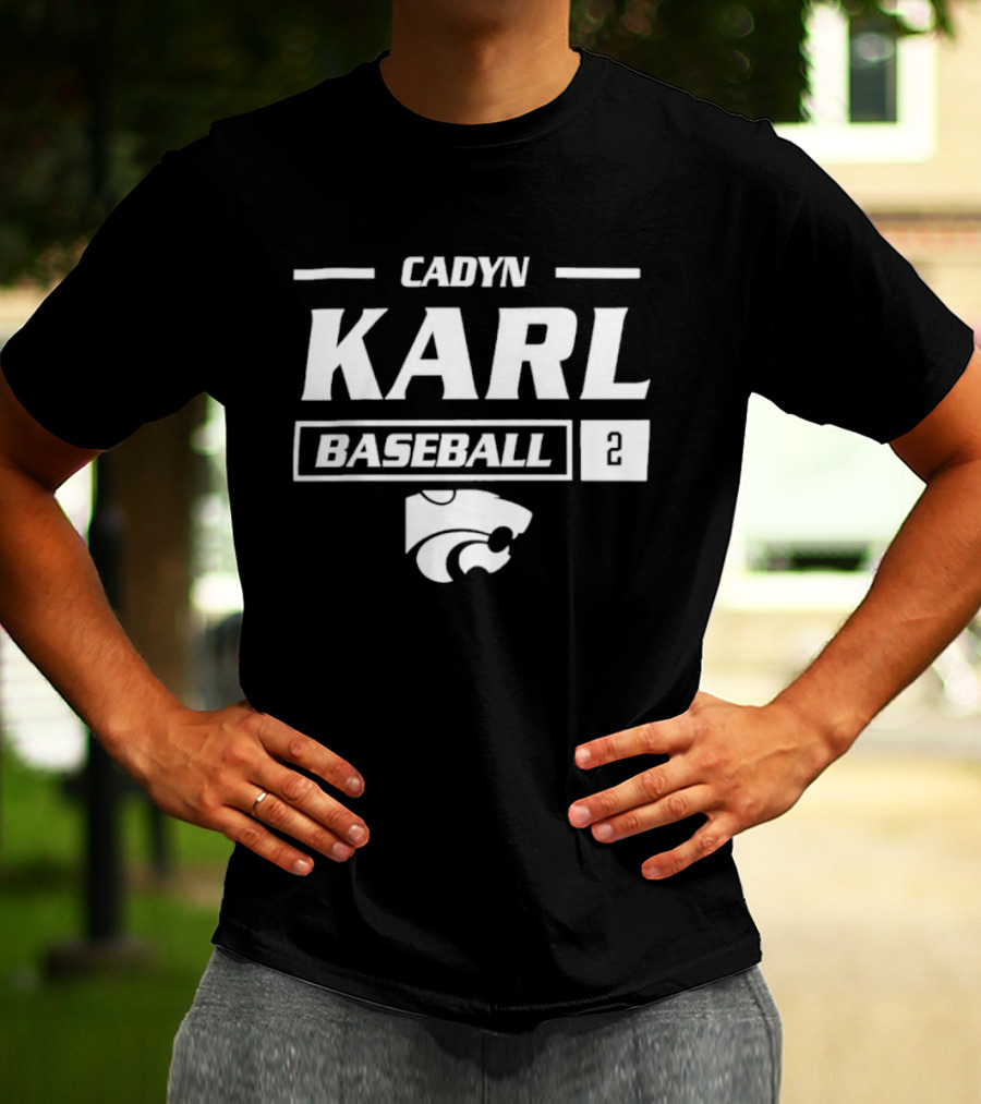 K State Wildcats 2026 Cadyn Karl Baseball 2 T-Shirt