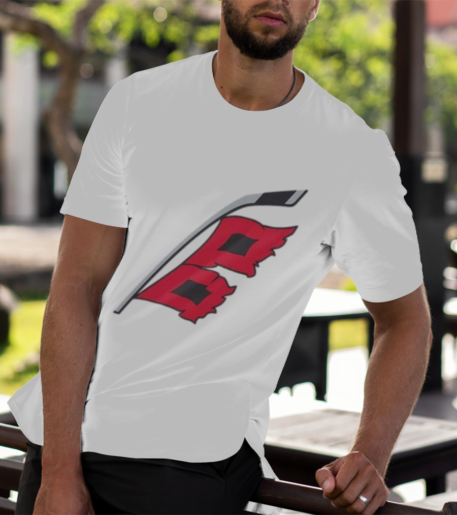 Carolina Hurricanes Red Storm Surge Hockey Stick Flag T-Shirt