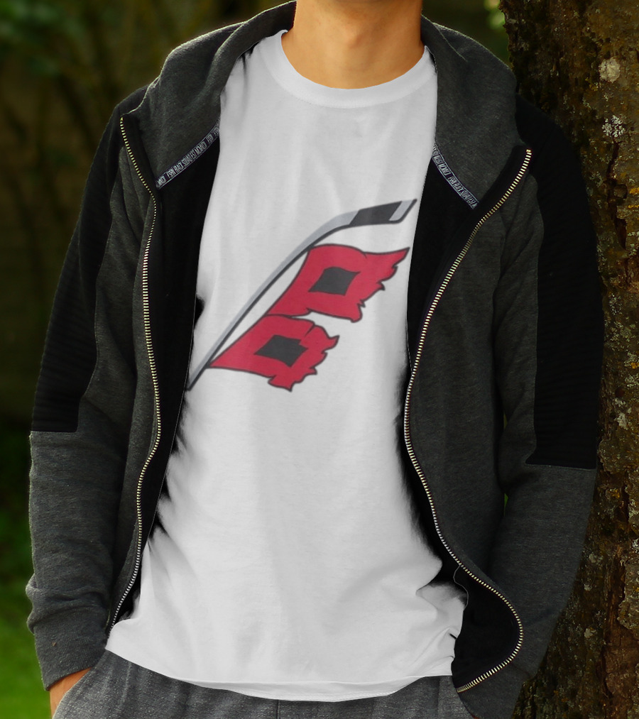 Carolina Hurricanes Red Storm Surge Hockey Stick Flag T-Shirt