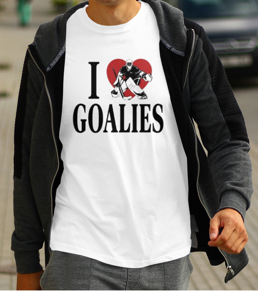 I Love Goalies Dan Vladar Hockey Goalie Fan T-Shirt