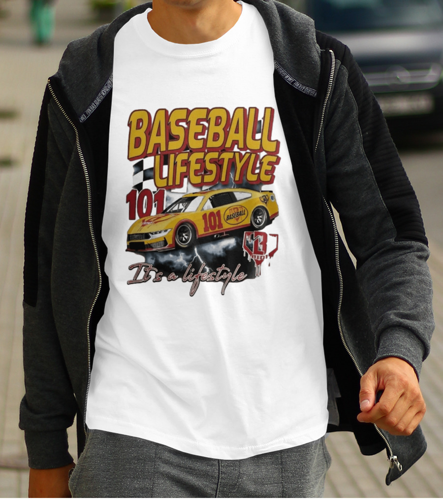 Baseball Lifestyle 101 Racing Car It's A Lifestyle 43RPM T-Shirt