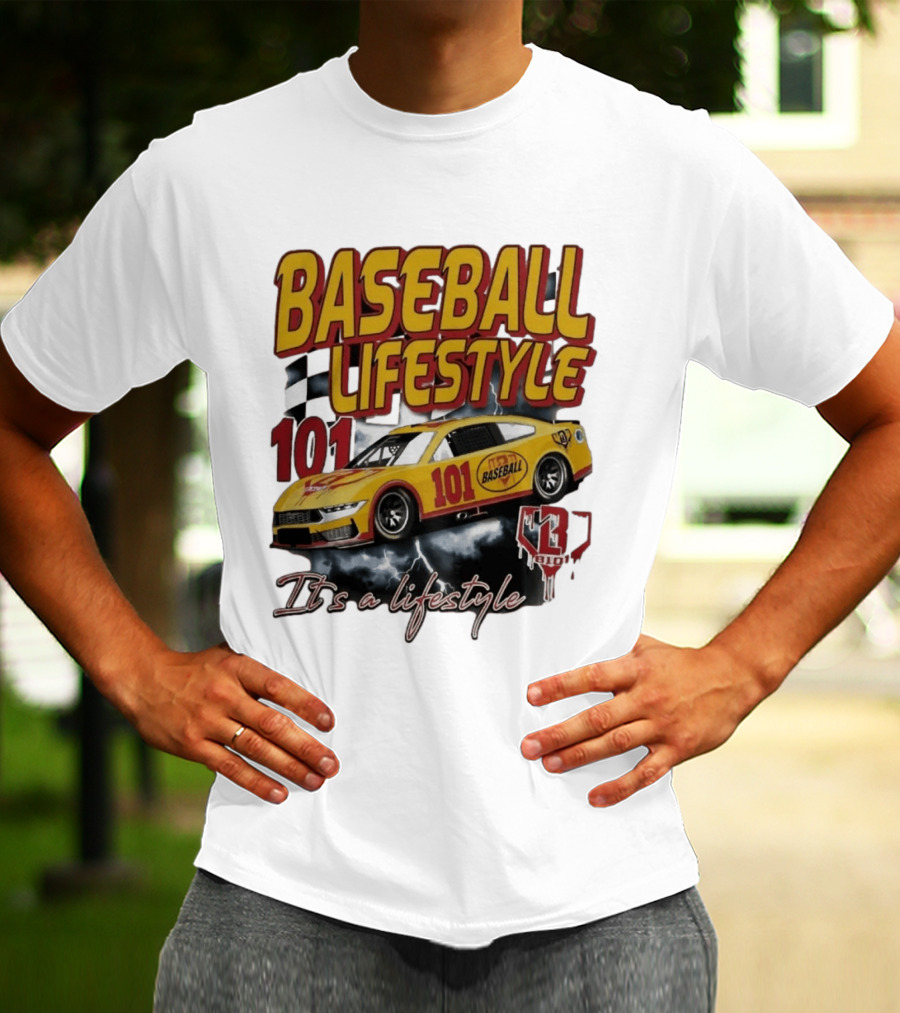 Baseball Lifestyle 101 Racing Car It's A Lifestyle 43RPM T-Shirt